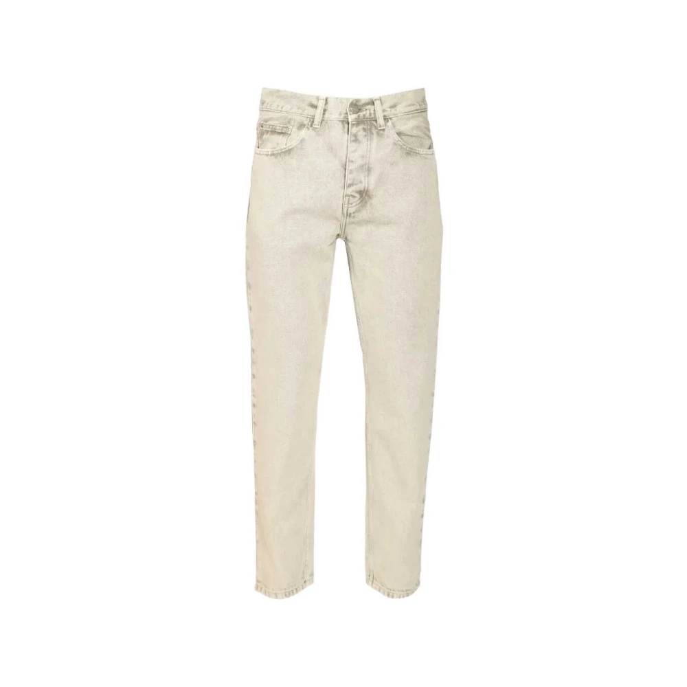 Carhartt Wip Men's Beige Straight Fit Jeans, W34, Newel Pant