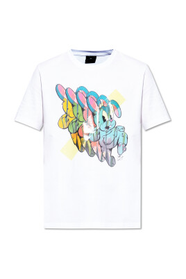 t-shirt-med-farverigt-tryk