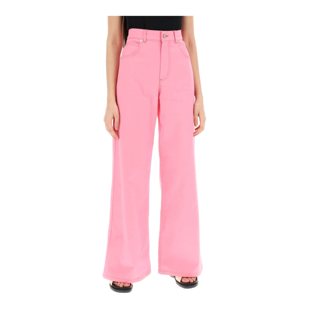 Marni Wide Jeans Pink Dames