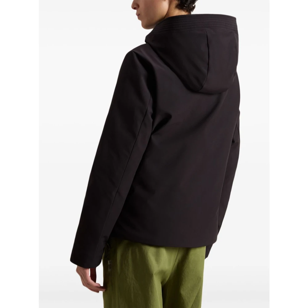 Woolrich Zwarte Softshell Hooded Winterjas Black Dames