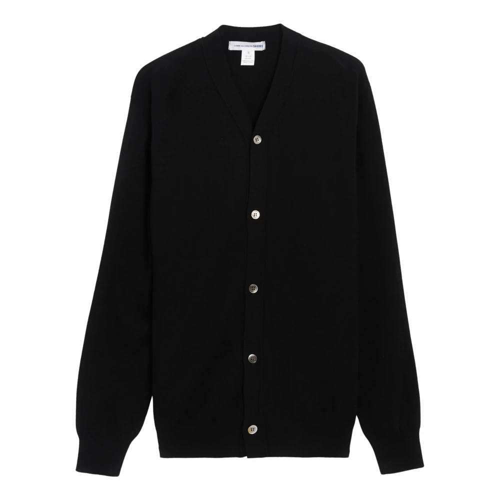 Comme des Garçons Zwarte Cardigan Sweaters met knoopsluiting Black Heren