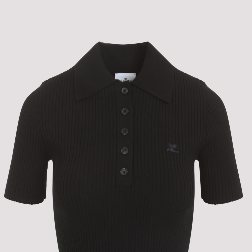 Courrèges Zwart T-shirt Elegantie Comfort Stijlvolle Toevoeging Black Dames