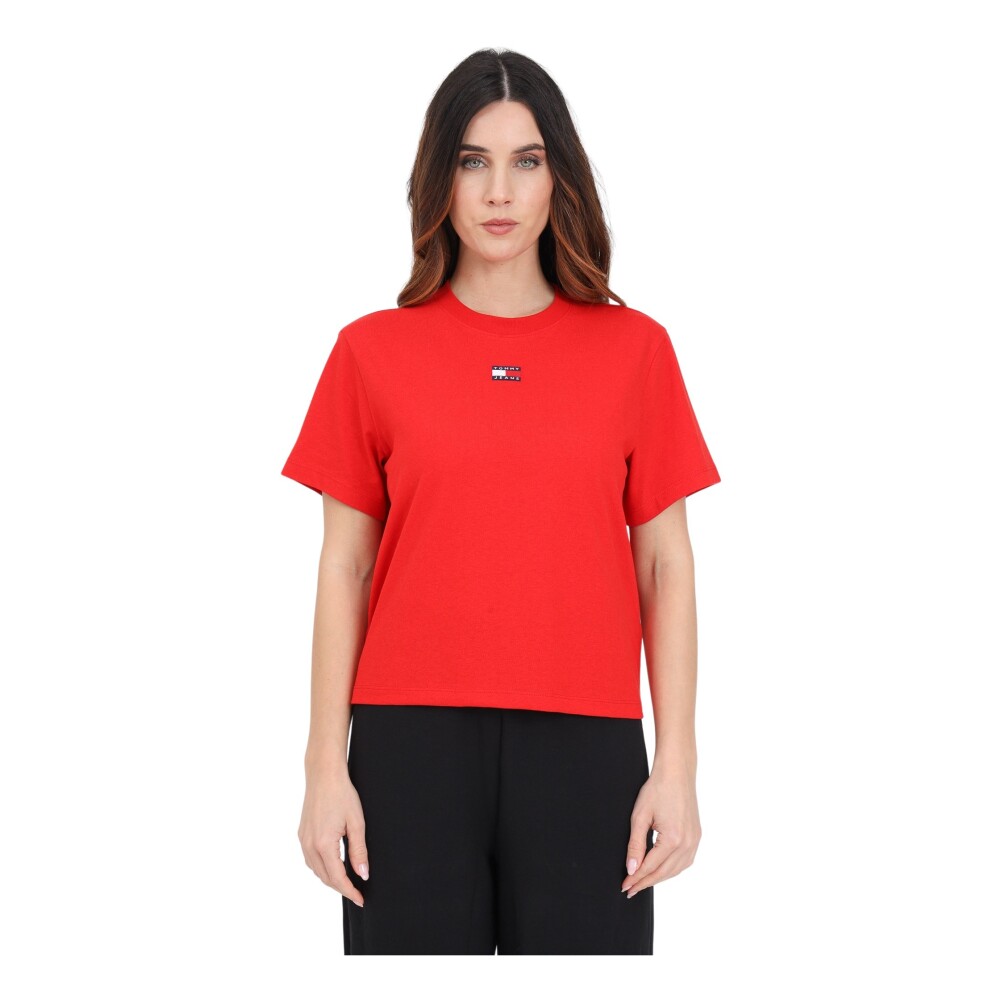 T shirt rouge avec logo pour femme Tommy Jeans T shirts Miinto