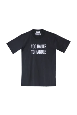 Elegant Svart Bomull T-shirt