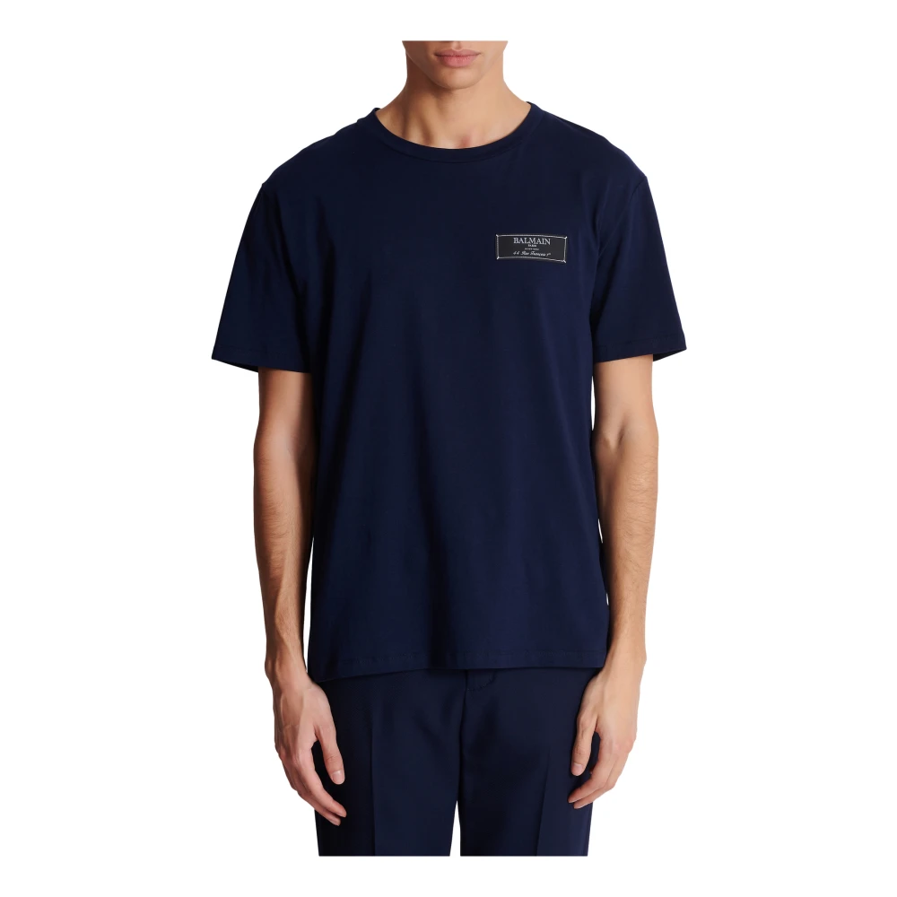 Balmain Pierre T-shirt met korte mouwen Blue Heren
