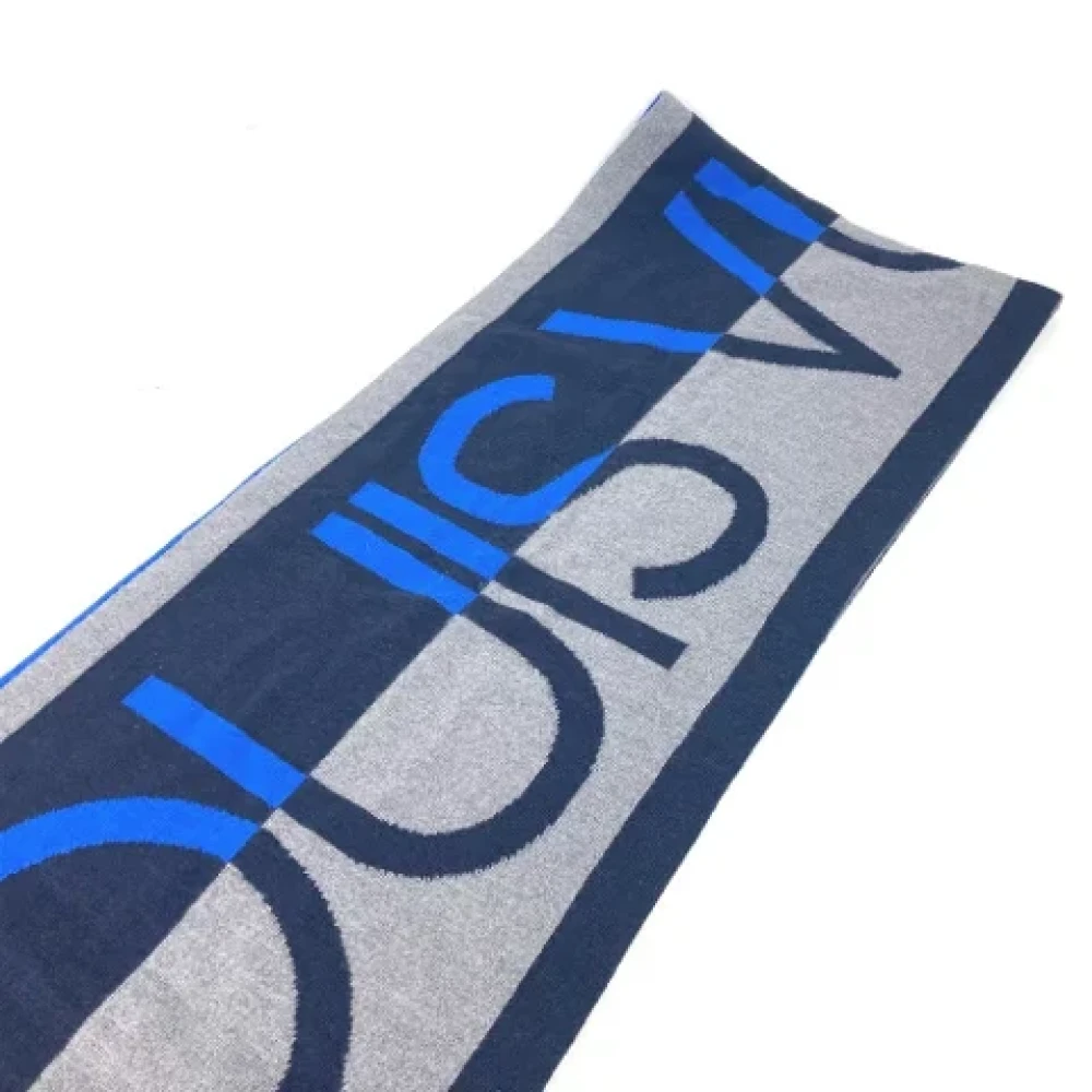 Louis Vuitton Vintage Pre-owned Wool scarves Blue Dames
