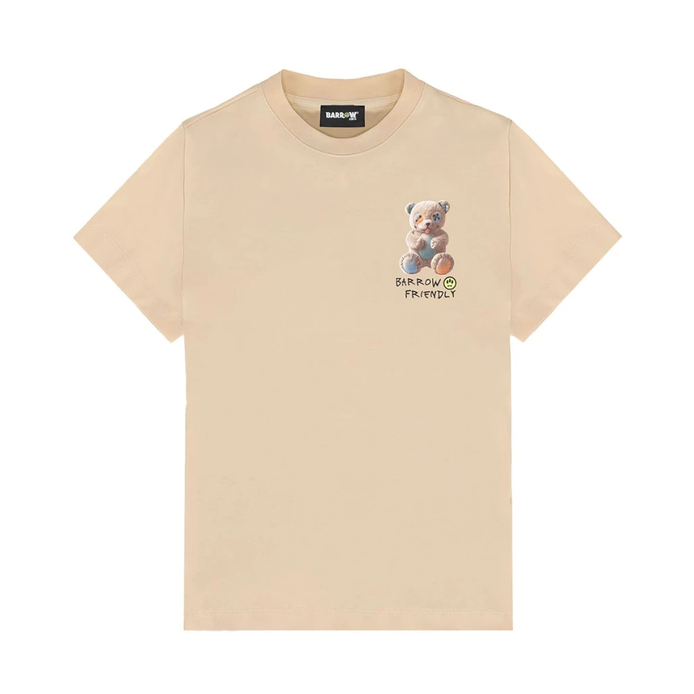 Barrow Beige T-Shirt Teddy - Male - Kids Short Sleeve T-Shirts - 10 Y - Kids