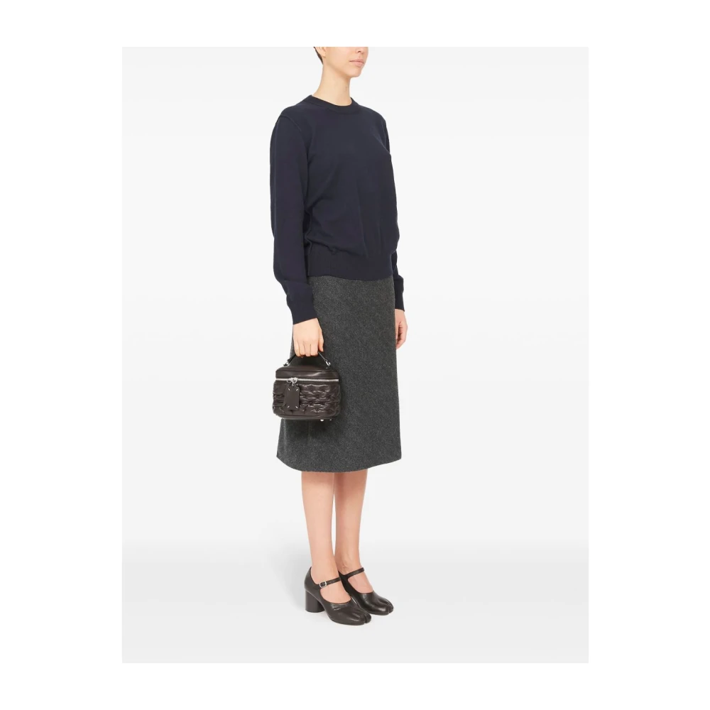 Maison Margiela Zwarte Glam Slam Leren Handtas Black Dames