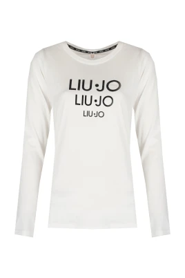 Klassisk blus med rund hals