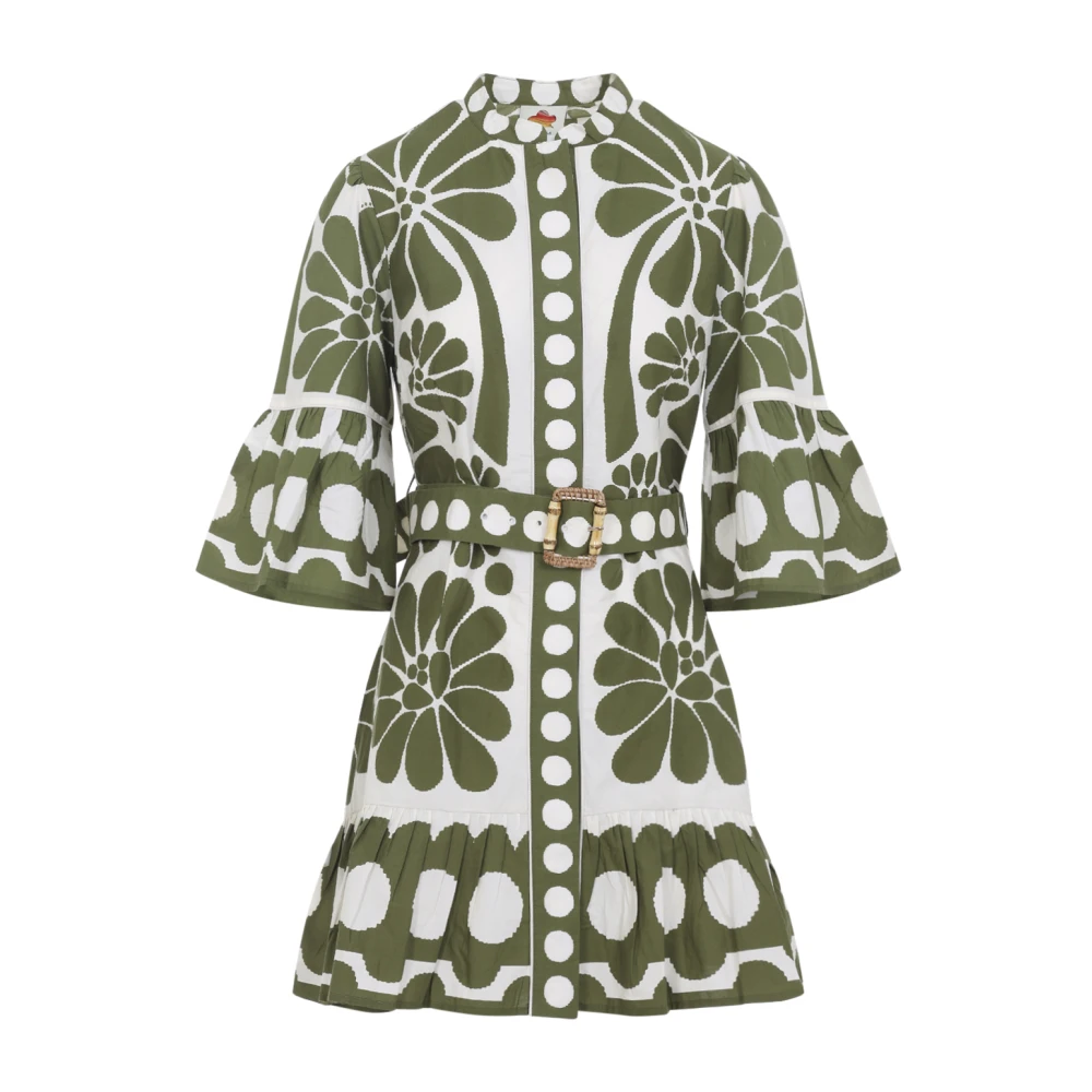 Farm Rio Women's Green Palermo Mini Dress
