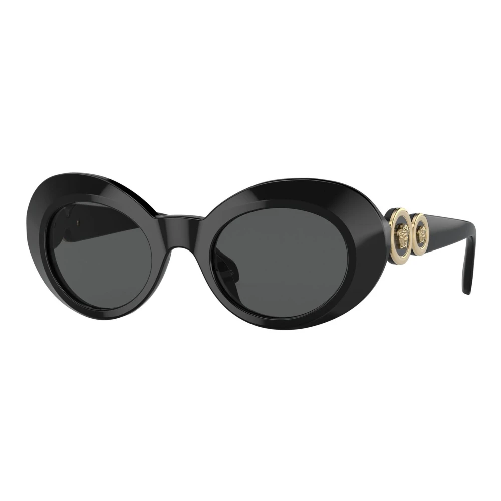 Versace Grey Kid Vk4428u Gb1/87 Sunglasses Acetate Black Round Normal - Image 2