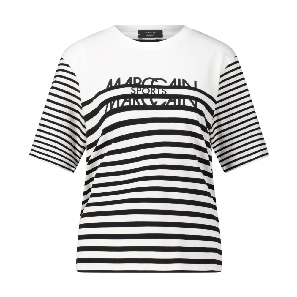 Marc Cain Gestreept Logo T-shirt Multicolor Dames