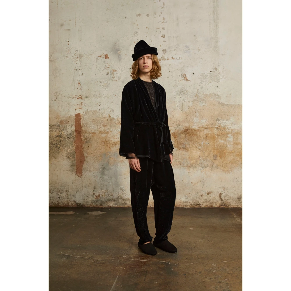 Cortana Roisin zwarte fluwelen broek Black Dames