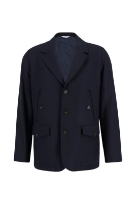 Wool-Cashmere Buttoned Jacket