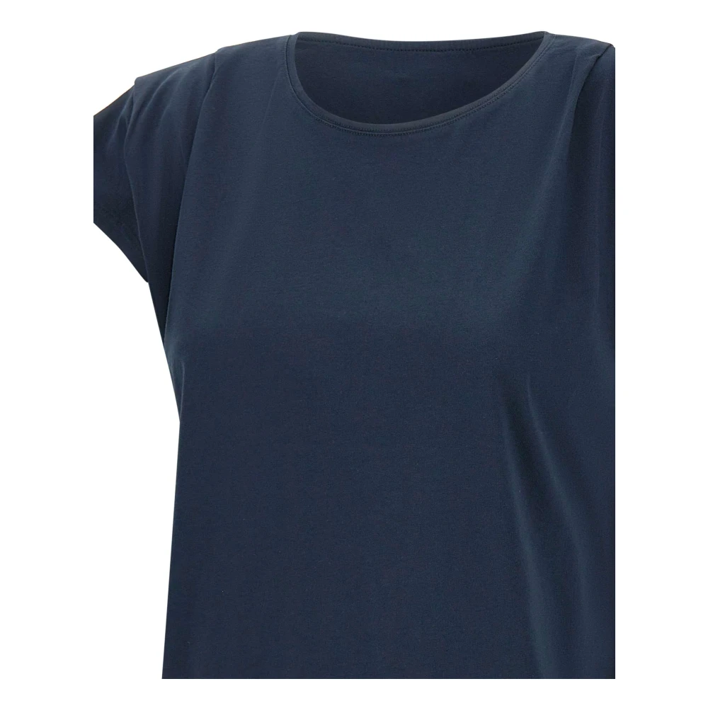 Woolrich Geplooide T-shirt met Gerimpeld Detail Blue Dames