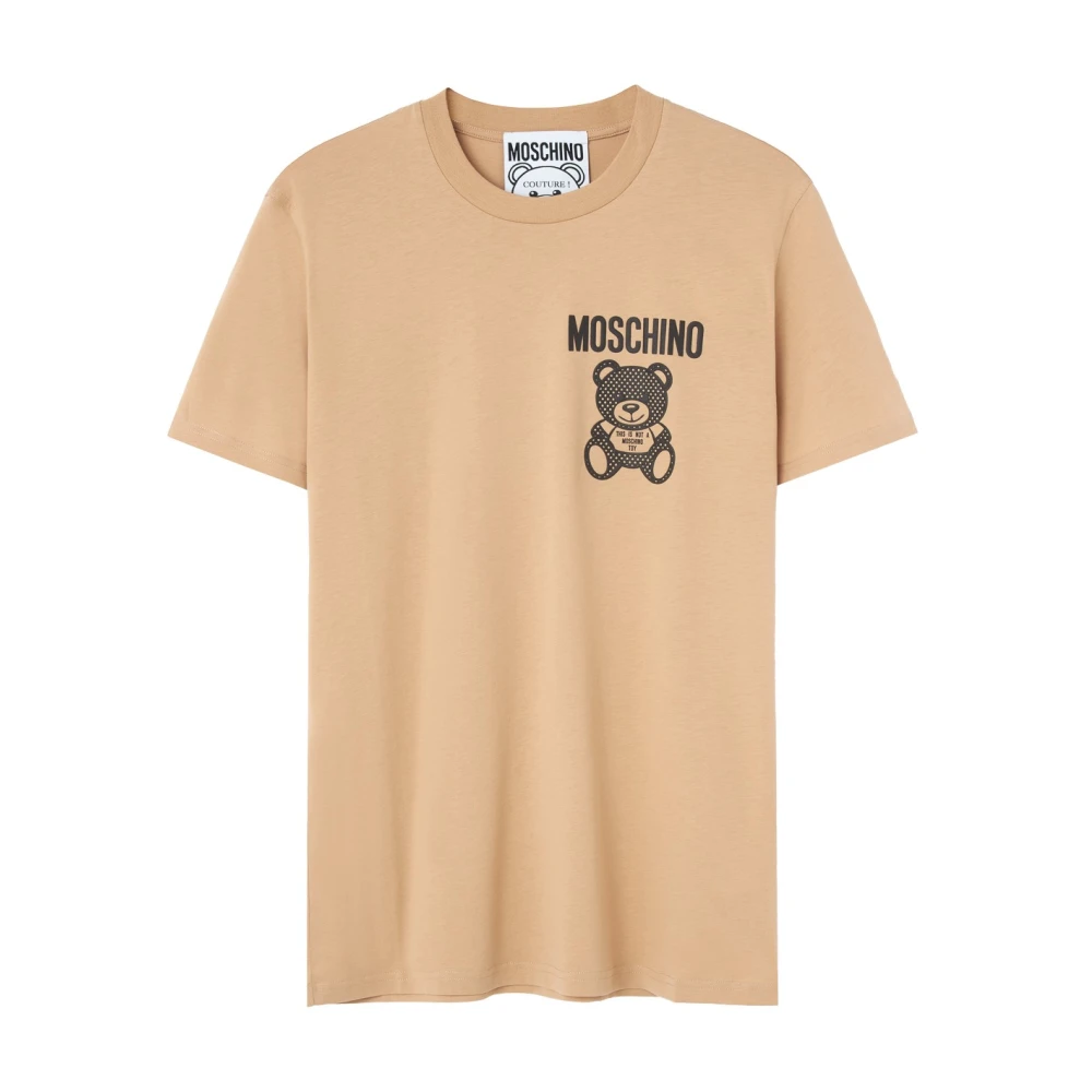 Moschino Beige Logo Print Shirt Beige Heren