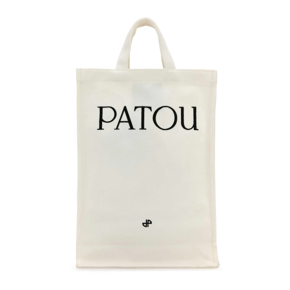 Patou Canvas Winkelmandje met Schouderband White Dames