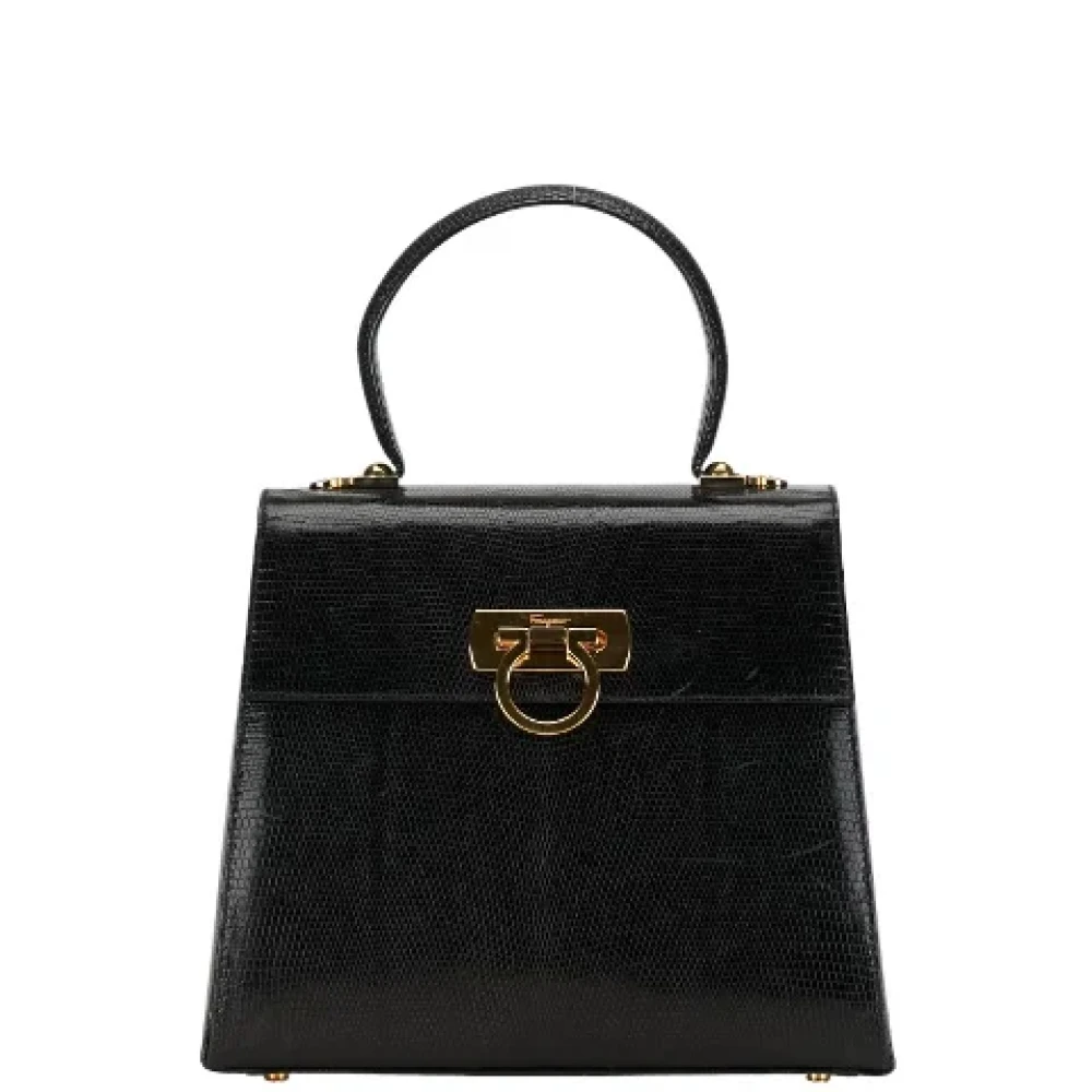Salvatore Ferragamo Pre-owned Leather handbags Black Dames
