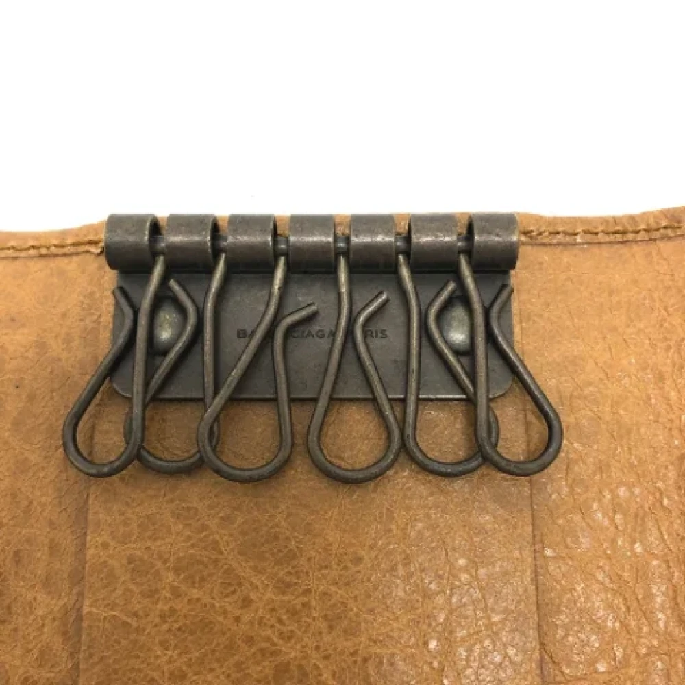 Balenciaga Vintage Pre-owned Leather key-holders Brown Dames