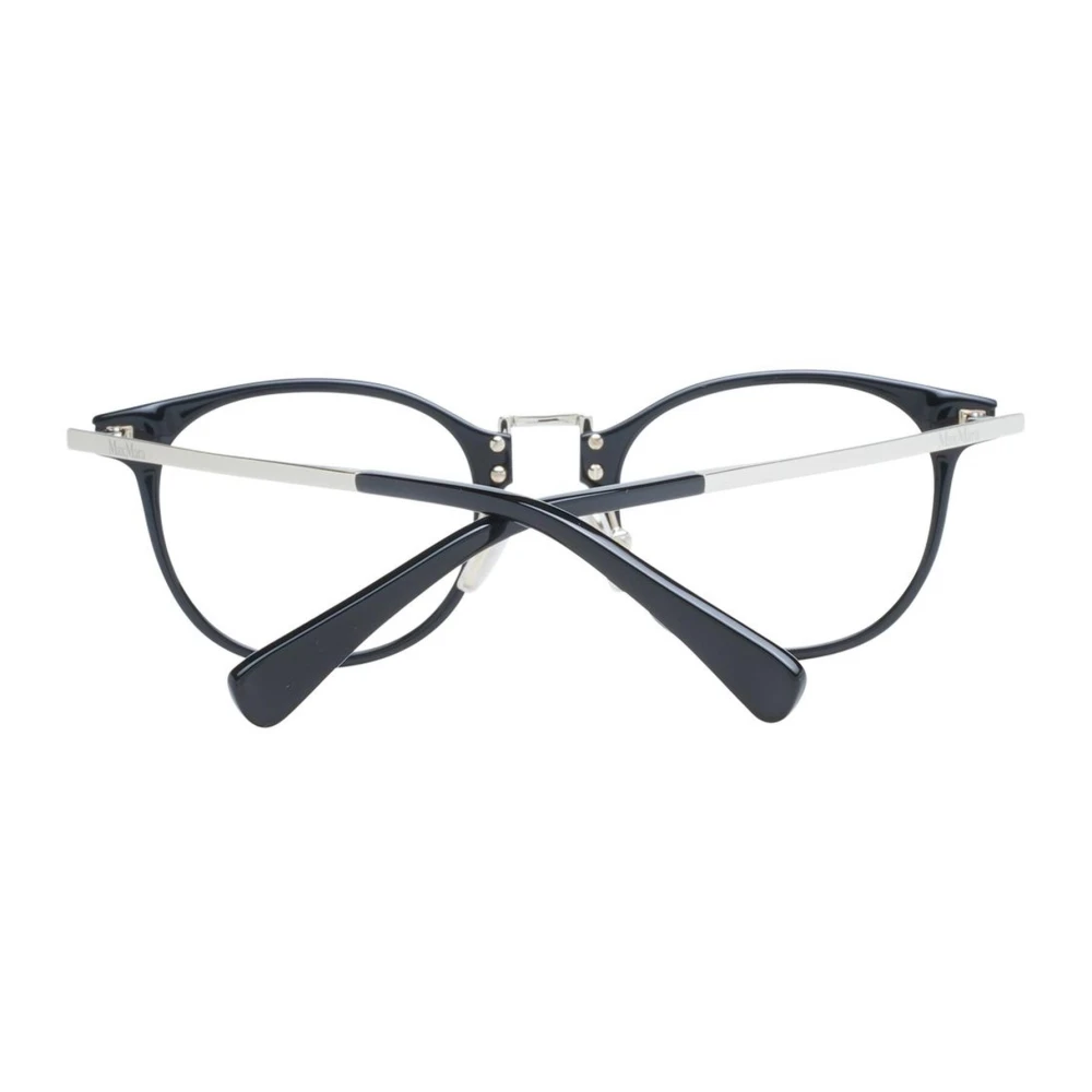 Max Mara Stijlvolle Zwarte Ronde Optische Monturen Black Dames