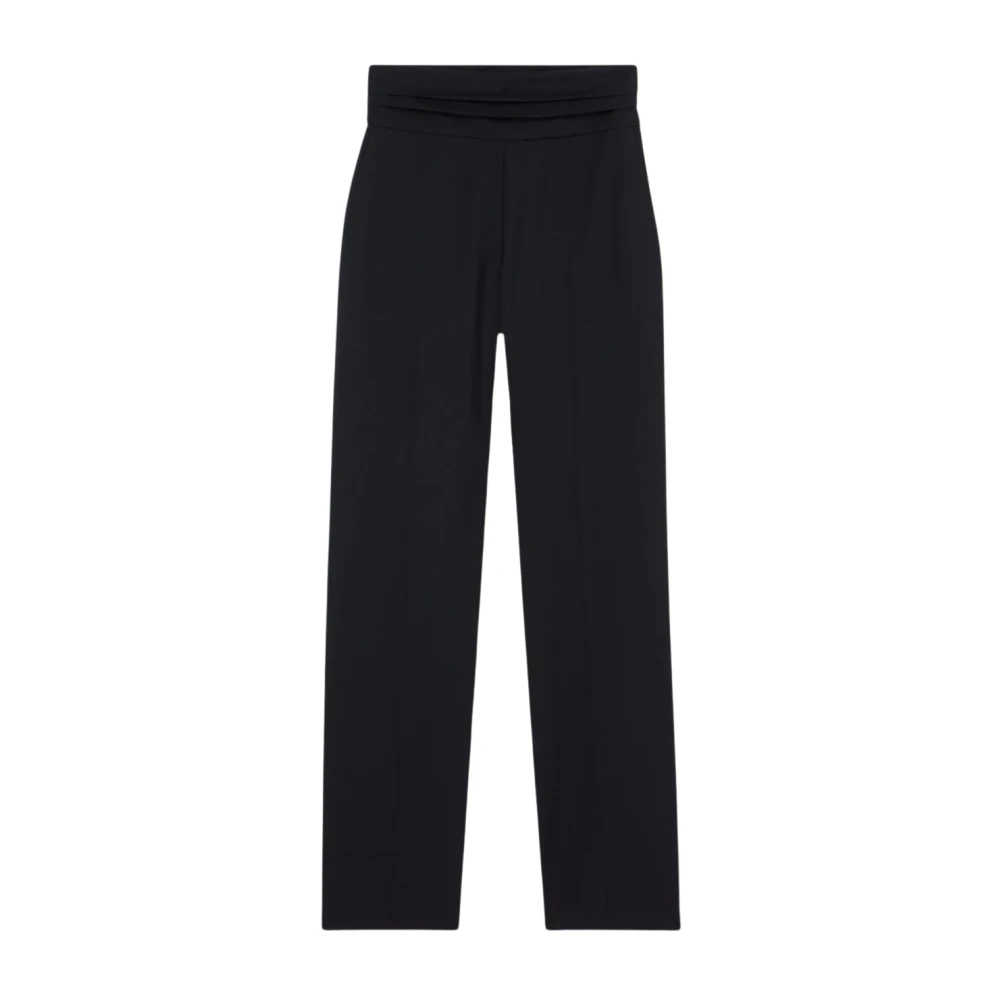 Róhe Hoge Taille Cumberband Broek Black Dames