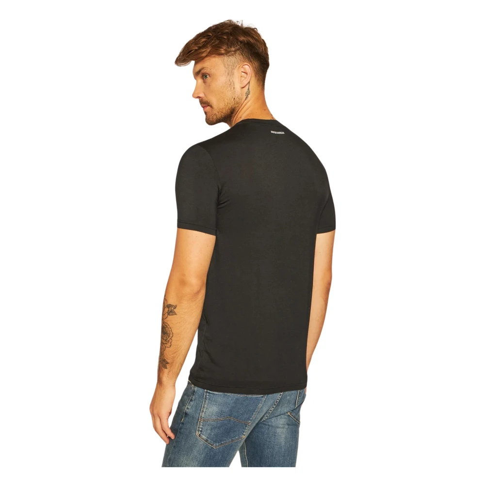 Dsquared2 Zwarte T-shirts en Polos Black Heren