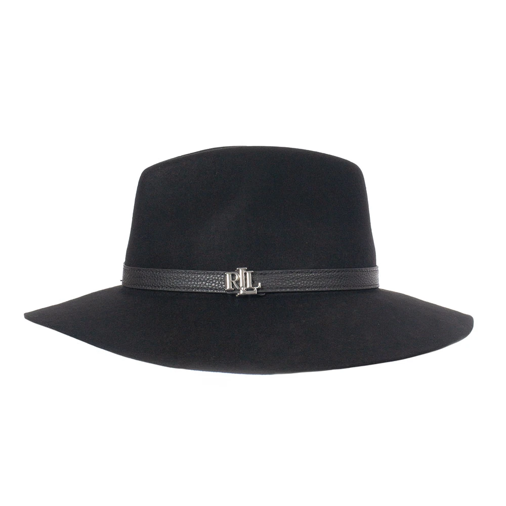 Ralph Lauren Dames wollen hoed met metalen logo Black Dames