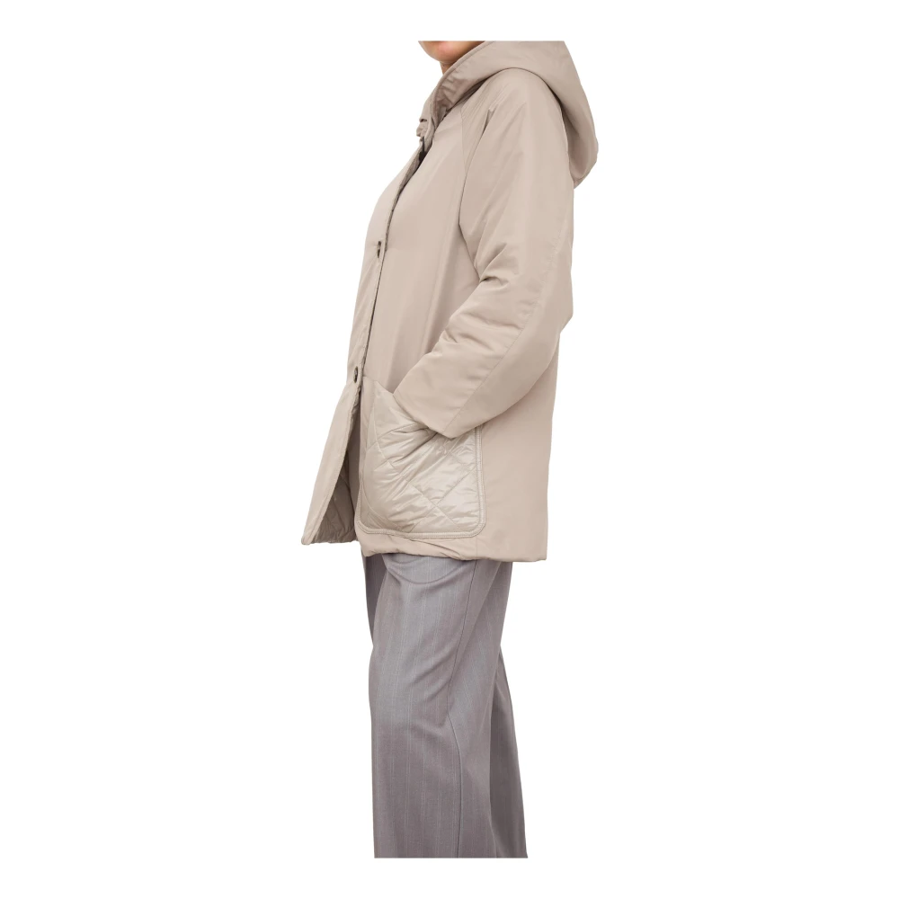 Marella Korte Gewatteerde Beige Jas Beige Dames