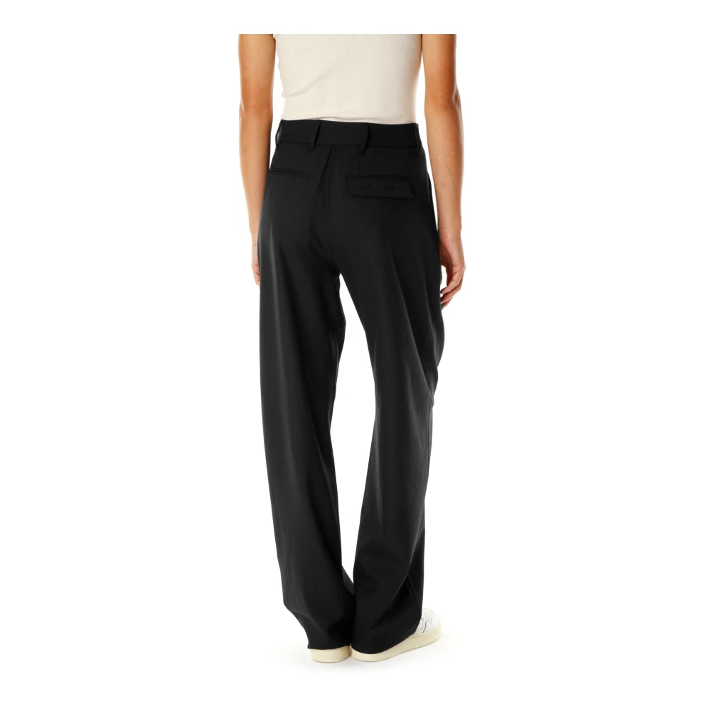 Samsøe Hoge taille broek met knoopsluiting Black Heren