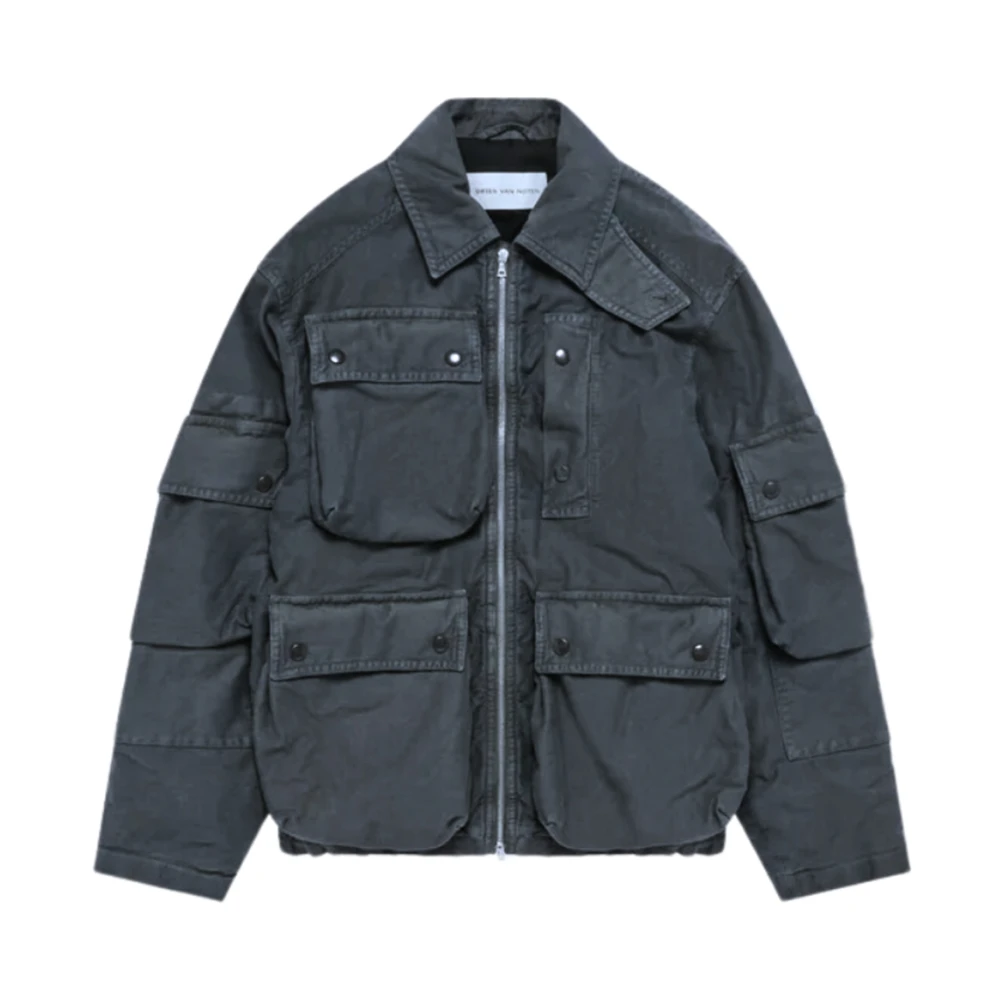Dries Van Noten Navy Vilburn Jas Blue Heren