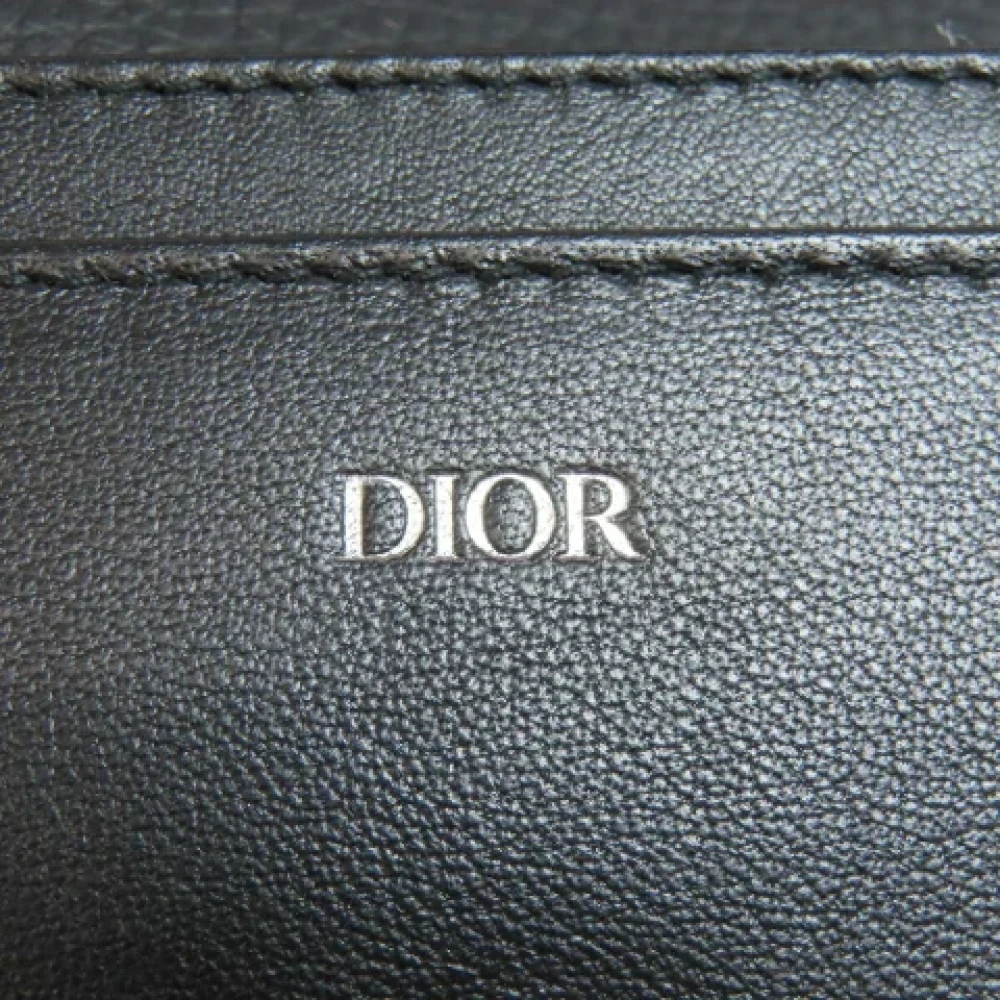 Dior Vintage Pre-owned Leather wallets Black Dames