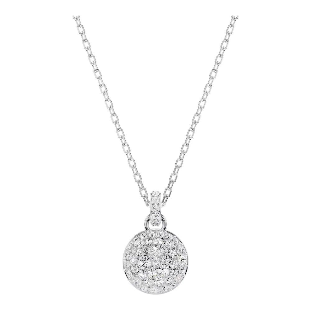 Swarovski Women's Gray Necklace With Pendant Meteora White Gold Alloy Layer 5683443 - Necklaces - One Size - Accessories