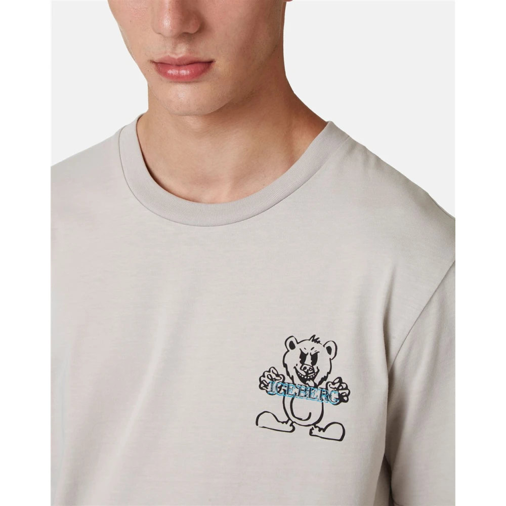Iceberg T-shirt met cartoonafbeeldingen Gray Heren