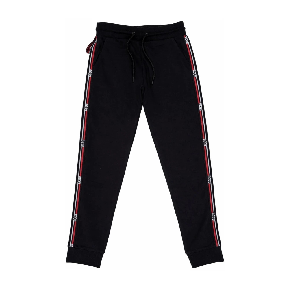 Gcds Black Logo Tape Joggers - Male - Sweatpants - M - Trousers