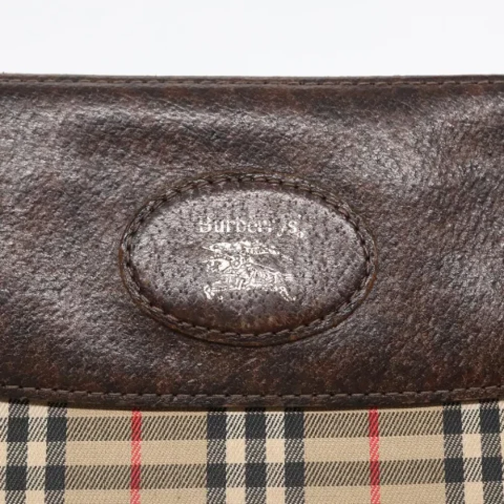 Burberry Vintage Pre-owned Canvas clutches Beige Dames