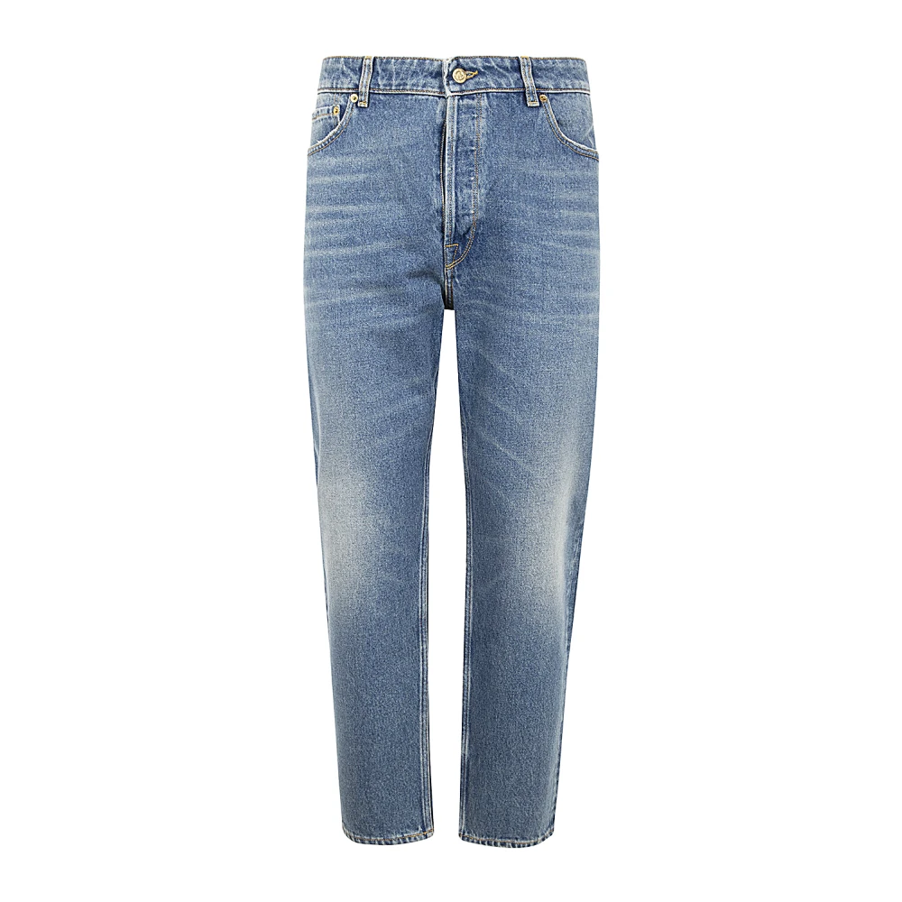 Golden Goose Happy Medium Stone Washed Denim Jeans Blue Heren