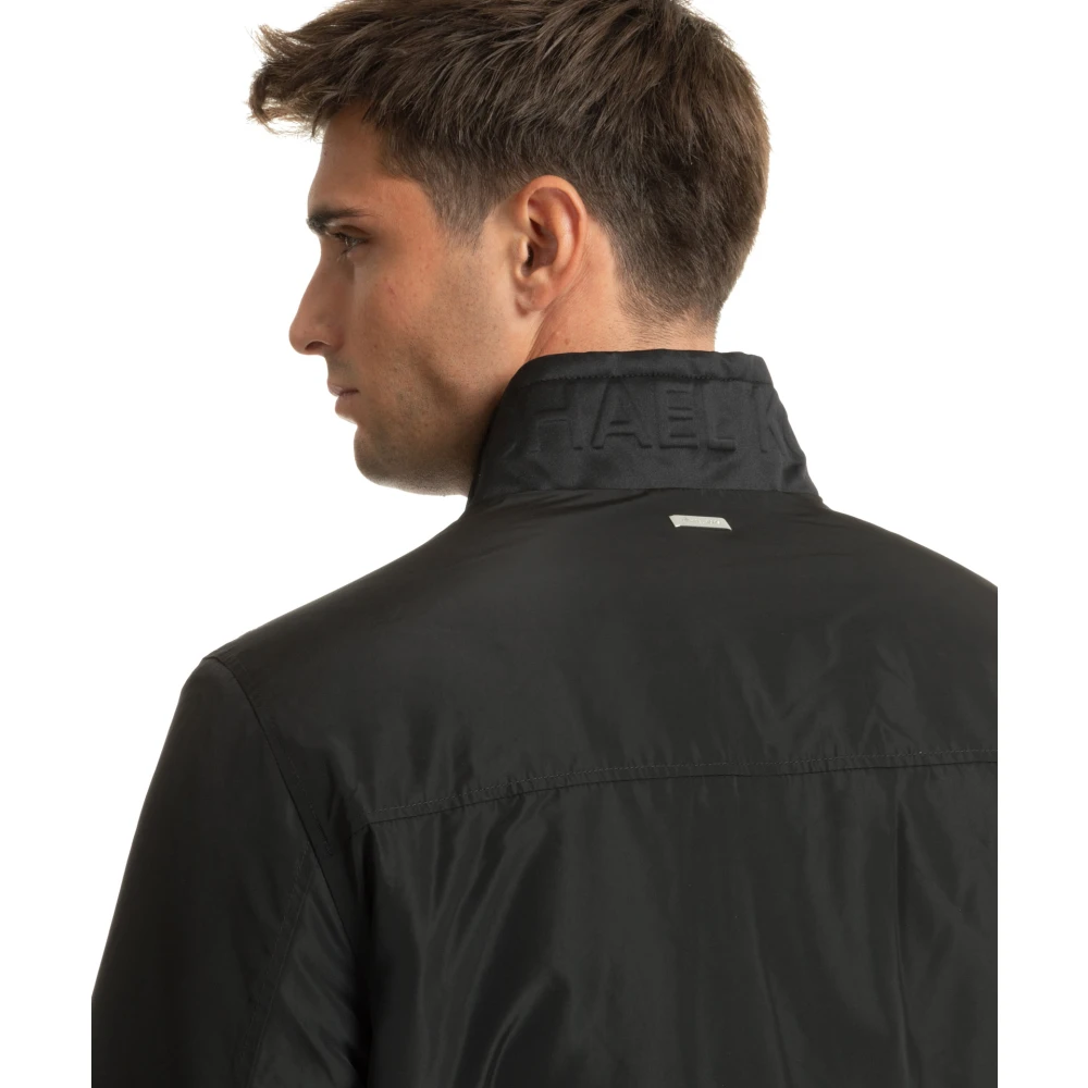 Michael Kors Plain Down Jacket met Logo Details Black Heren