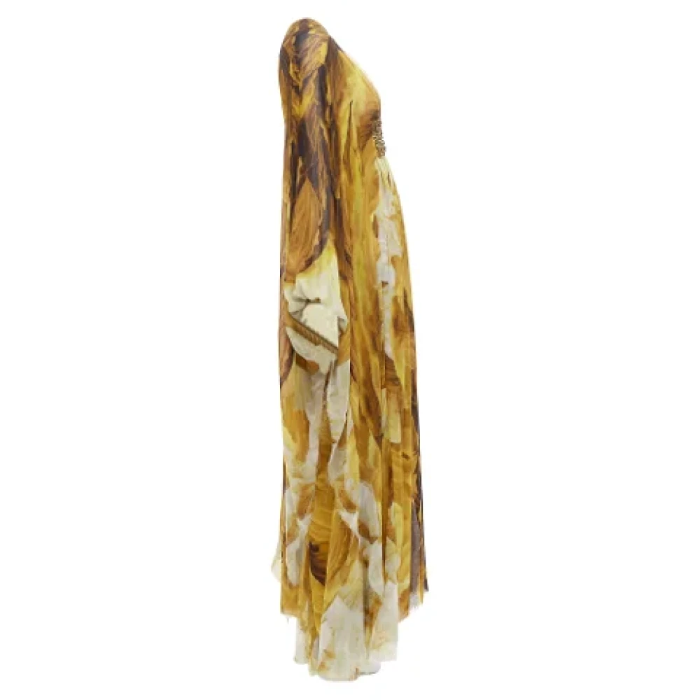 alexander mcqueen Silk dresses Yellow Dames