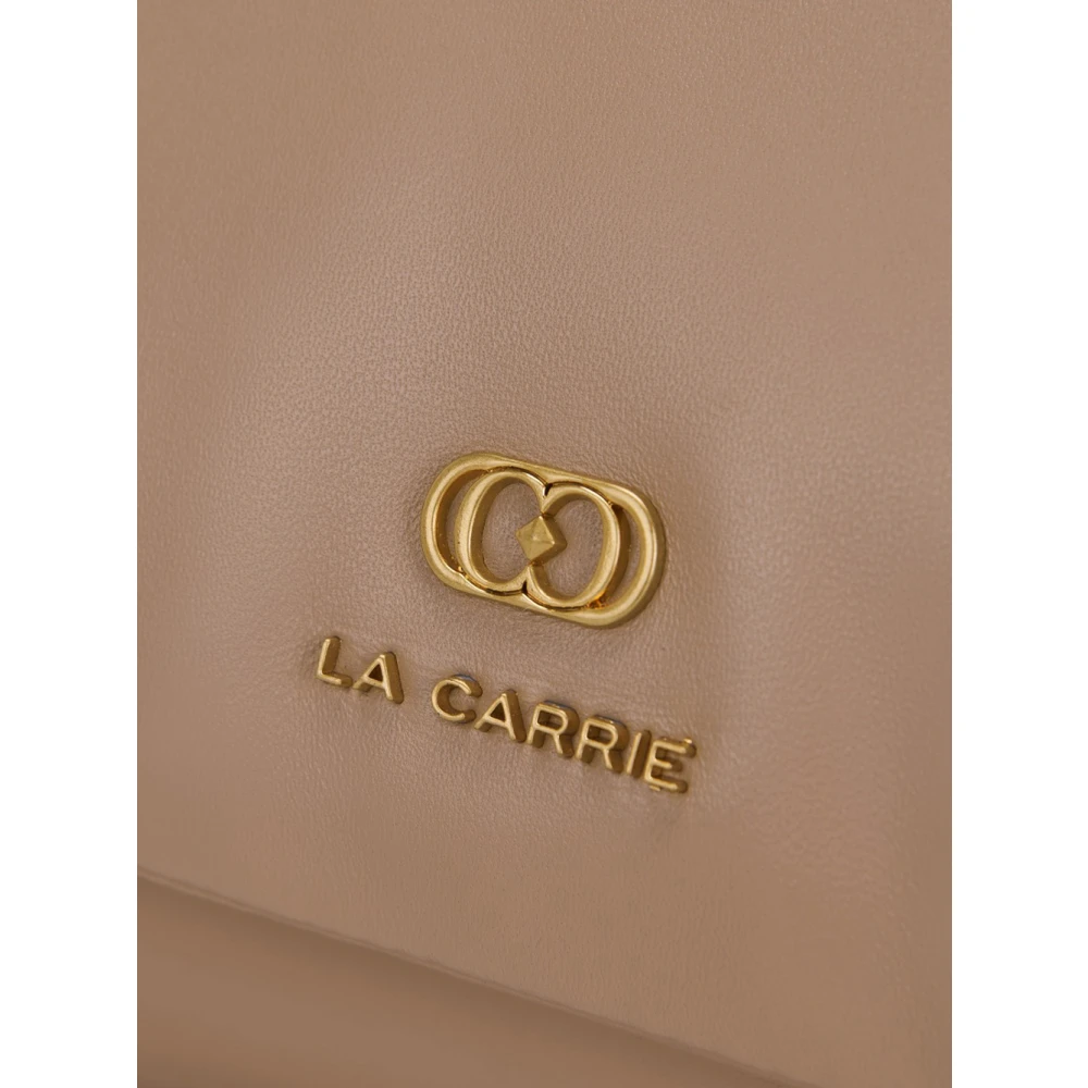 La Carrie Beige Leren Schoudertas met Kwastjes Beige Dames