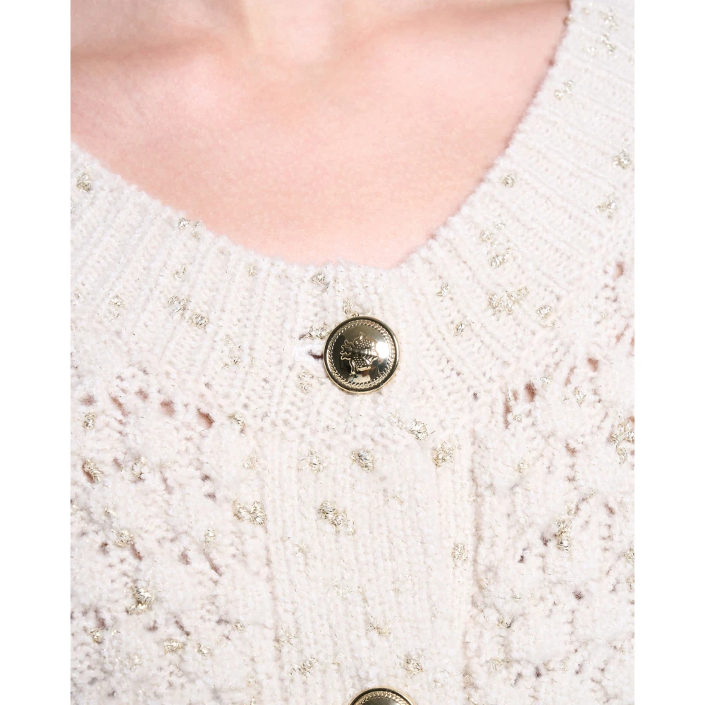 Silvian Heach Gebreide crop cardigan Beige Dames