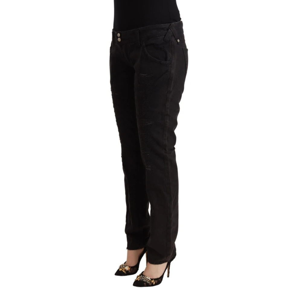 Cycle Zwarte Distressed Slim Fit Jeans Black Dames