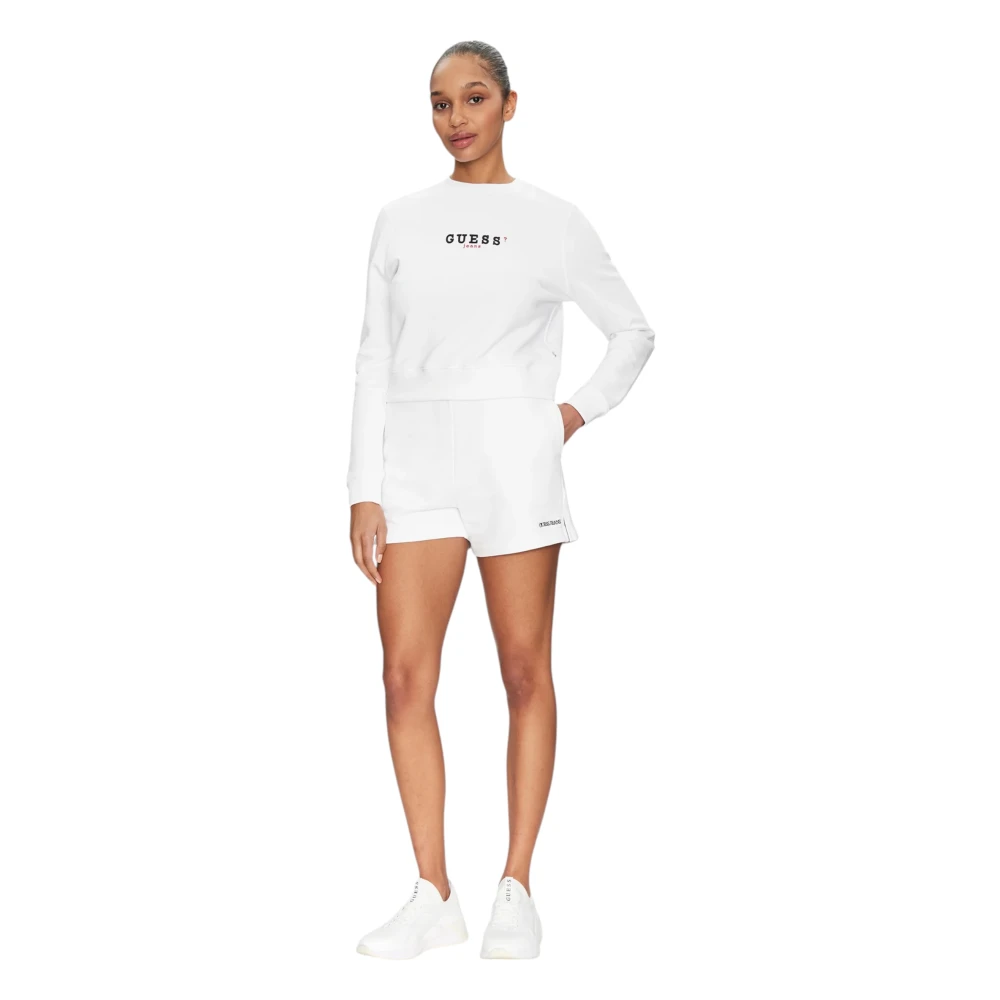 Guess Organische Katoen Dames Shorts Regular Fit White Dames