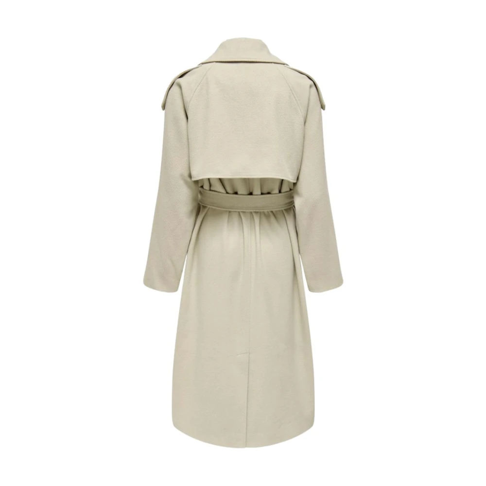 Only Stijlvolle Trenchcoat voor Vrouwen Beige Dames