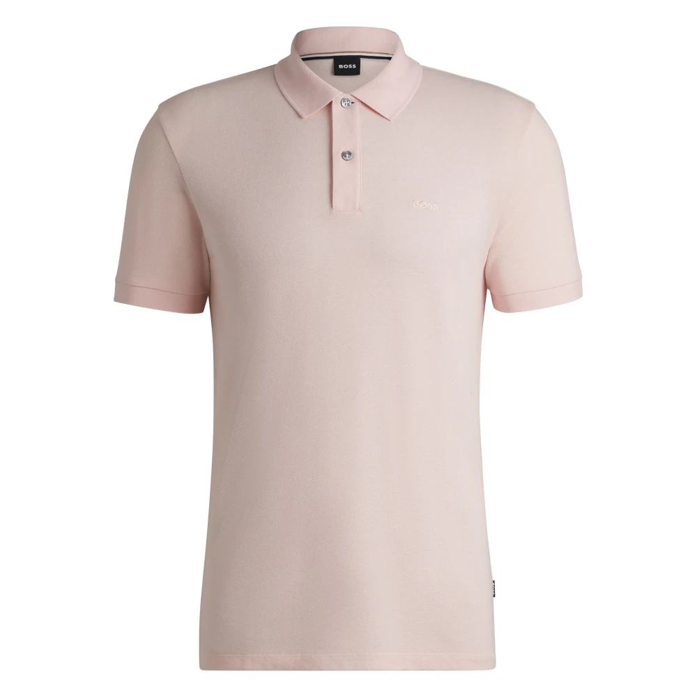 Hugo Boss Pima Bomull Polotröja med Logotyp Pink, Herr