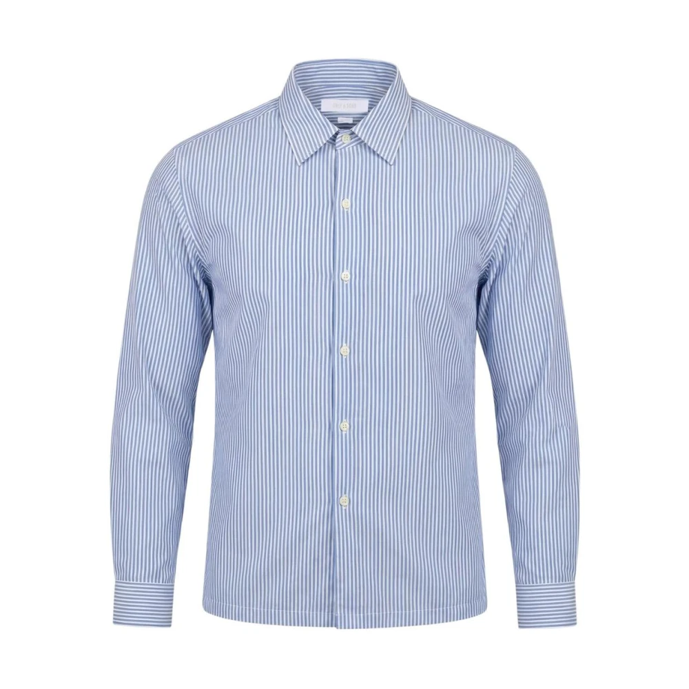 Only & Sons Men's Blue Casual Shirts, L, Classic Striped Long Sleeve Cotton Shirt