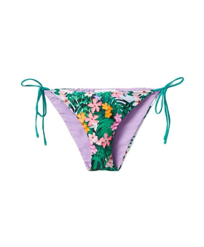 groene-bloemen-lace-up-strandkleding