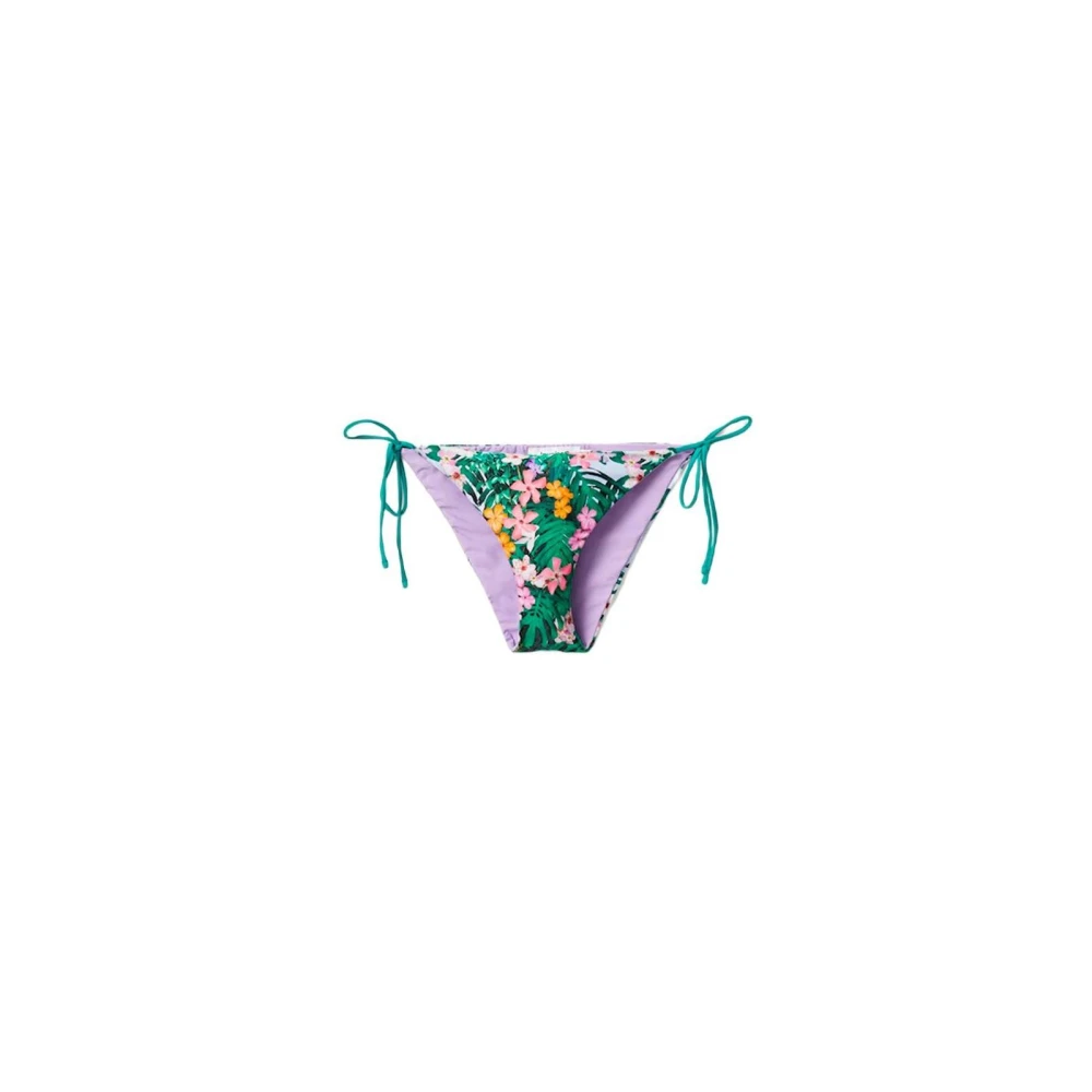 Desigual Women's Green Floral Lace-Up Beachwear