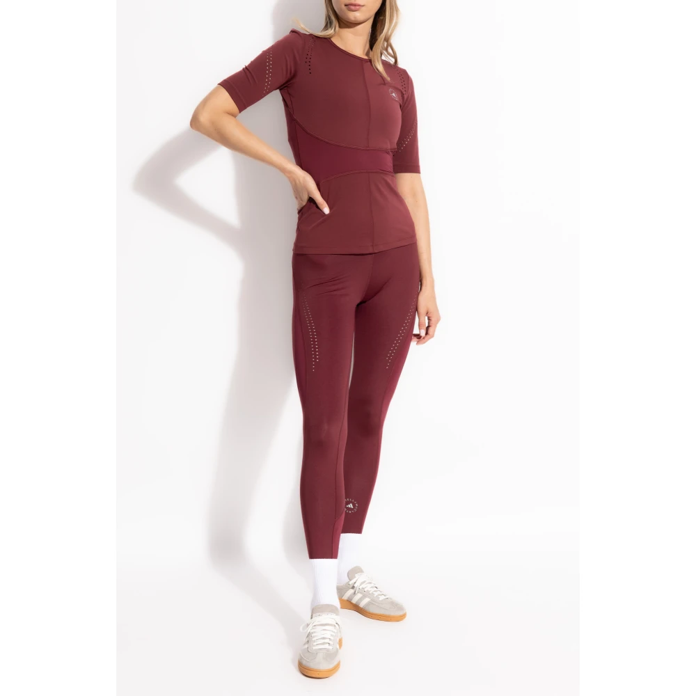 adidas by stella mccartney Training Top met Logo Red Dames