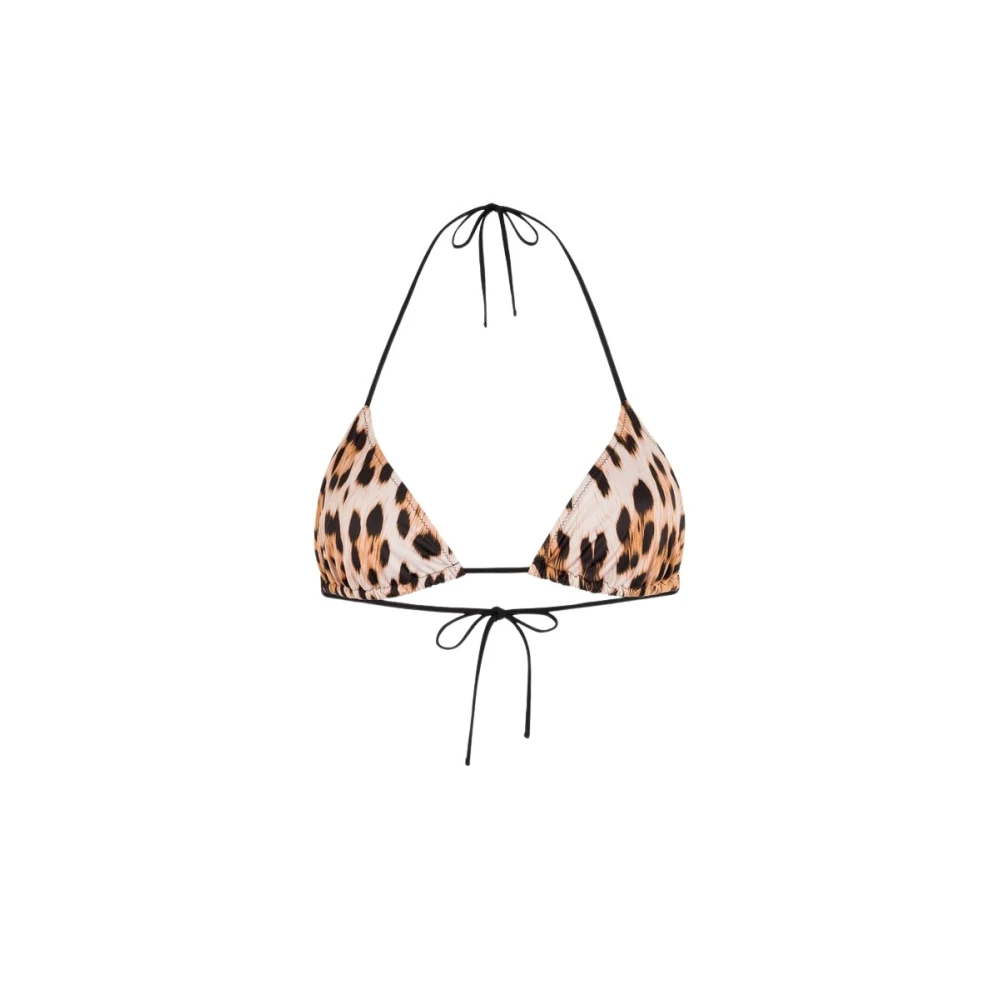 Roberto Cavalli Luipaardprint Bikini Top Brown Dames