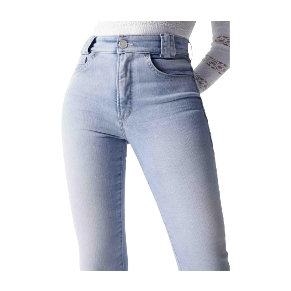 Salsa Cropped Jeans Blue Dames